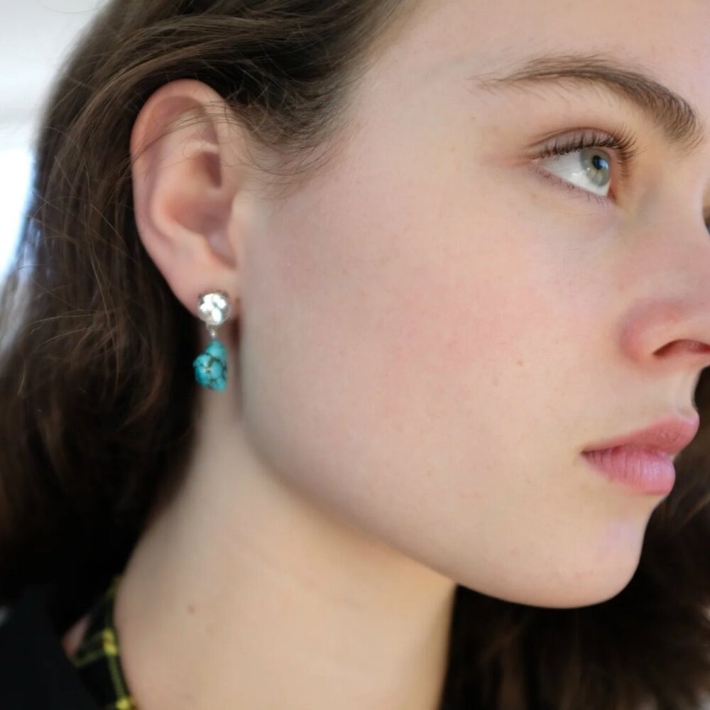 Rachel Comey Crystal/Turquoise Earrings